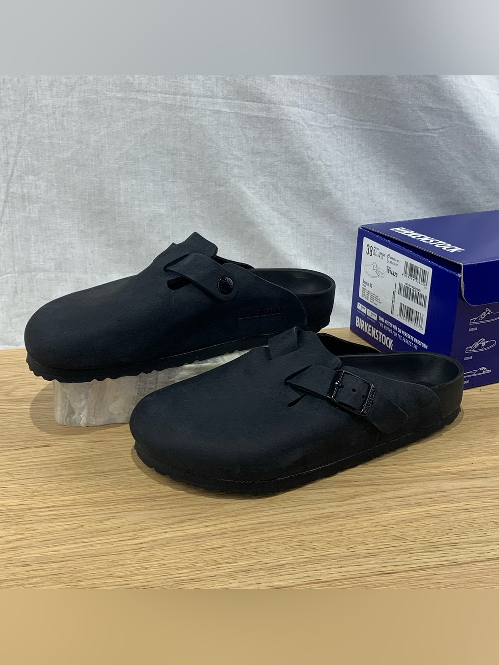 *NEW* Birkenstock Boston BS Women’s Size 7 (EU 38) Black Sandals